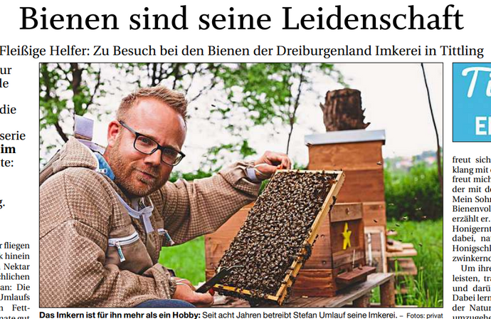 "Bienen sind seine Leidenschaft" PNP Artikel vom 21.08.2024