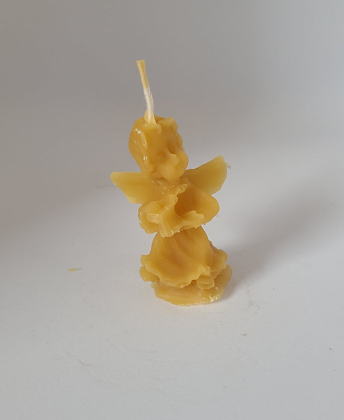 Engel mit Leier - Kerze aus 100% Bienenwachs