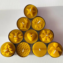 Lade das Bild in den Galerie-Viewer, Teelichter aus 100% Bienenwachs mit Glas - Set-Angebot
