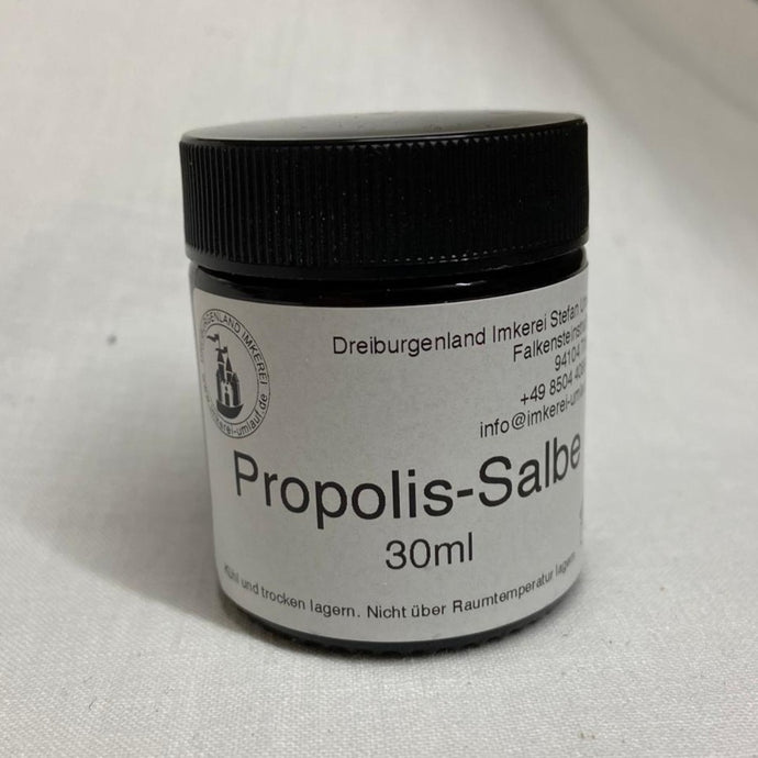 Propolis-Salbe im Braunglas-Tiegel - Dreiburgenland Imkerei Stefan Umlauf